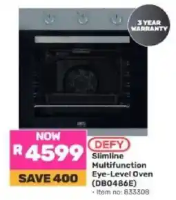 Game DEFY Slimline Multifunction Eye-Level Oven offer