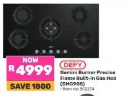 Game DEFY Gemini Burner Precise Flame Built-in Gas Hob offer