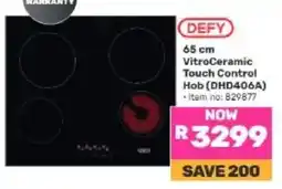 Game DEFY VitroCeramic Touch Control Hob offer