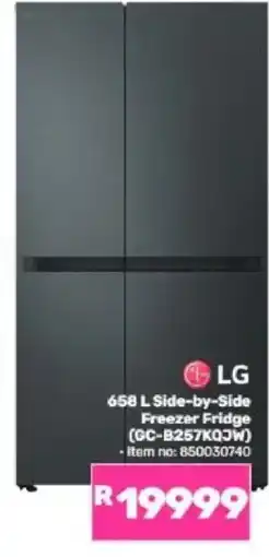 Game LG 658 L Side-by-Side Freezer Fridge offer