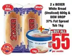 Boxer BOXER White Bread & DEW DROP Fat Spread offer