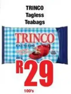 Boxer TRINCO Tagless Teabags offer