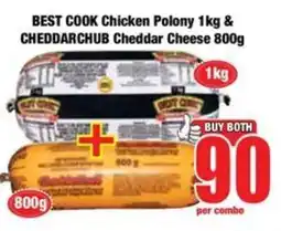 Boxer BEST COOK Chicken Polony & CHEDDARCHUB Cheddar Cheese offer