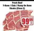 Boxer Fresh beef t-bone / club / rump on bone steaks (class c) offer