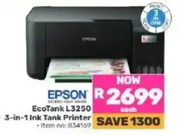 Game EPSON EcoTank L3250 3-in-1 Ink Tank Printer offer