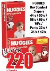 Boxer Huggies - dry comfort diapers offer