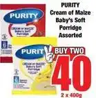 Boxer Purity - cream of maize baby's soft porridge offer