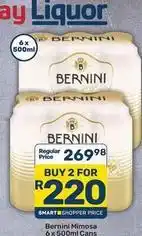 Pick n Pay Liquor Bernini - mimosa 6 x 500ml cans offer