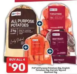 Pick n Pay Liquor Pick n pay - all purpose potatoes, tomatoes, carrots and beetroot offer