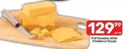 Pick n Pay Liquor Pnp cheddar, white cheddar or gouda offer