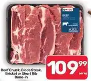 Pick n Pay Liquor Beef chuck, blade steak, brisket or short rib bone-in offer