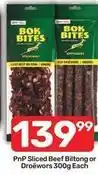 Pick n Pay Sliced beef biltong or droëwors offer