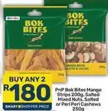 Pick n Pay Mango - bok bites strips or mixed nuts offer