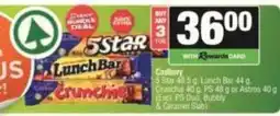 SuperSpar Cadbury - 5 star, lunch bar, crunchie, ps, astios offer