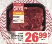 SuperSpar Spar - fresh chicken livers offer