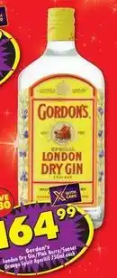 Shoprite Liquor Gordon's - london dry gin / pink berry / sunset orange spirit aperitif offer