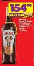 Shoprite Liquor Amarula - original/ethiopian coffee/raspberry chocolate & african baobab cream liqueur offer
