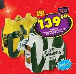 Shoprite Liquor Savanna - premium dry/angry lemon cider offer