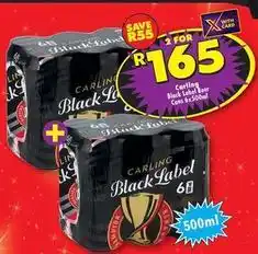Shoprite Liquor Carling - black label beer cans offer