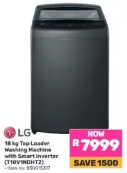 Game LG 18 kg Top Loader Washing Machine with Smart Inverter offer