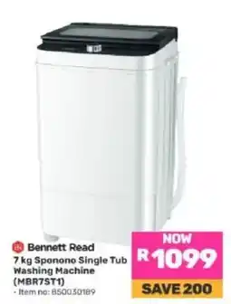 Game Bennett Read 7 kg Sponono Single Tub Washing Machine offer