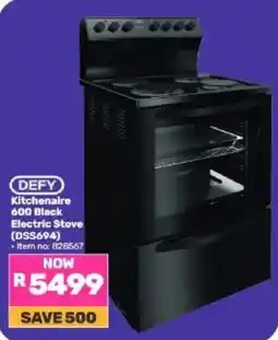 Game DEFY Kitchenaire 600 Black Electric Stove offer