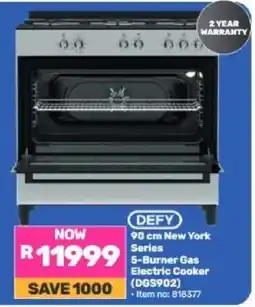 Game DEFY 90 cm New York Series 5-Burner Gas Electric Cooker offer