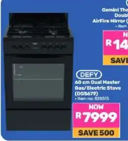 Game DEFY 60 cm Dual Master Gas/Electric Stove offer
