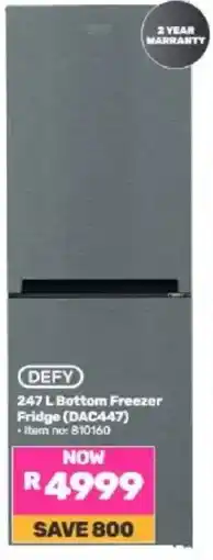 Game DEFY 247 L Bottom Freezer Fridge offer