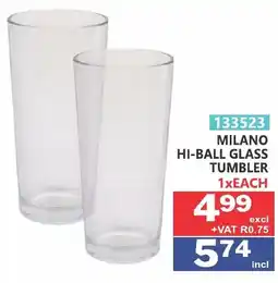 Arrow Cash And Carry Milano Hi-Ball Glass Tumbler offer