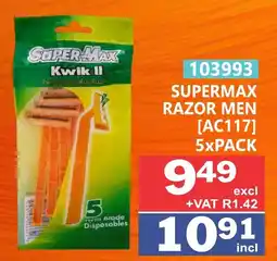 Arrow Cash And Carry SUPERMAX Kwik II Twin Disposable Razor offer