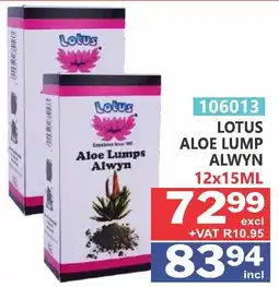 Arrow Cash And Carry Lotus Aloe Lumps Alwyn offer