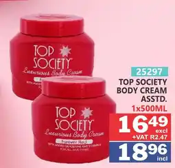 Arrow Cash And Carry TOP SOCIETY BODY CREAM Assorted offer