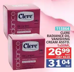 Arrow Cash And Carry Clere Radiance Oil Vanishing Cream offer