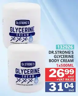 Arrow Cash And Carry DR.STRONG'S GLYCERINE BODY CREAM offer