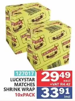 Arrow Cash And Carry LuckyStar Matches Shrink Wrap offer