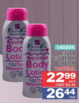 Arrow Cash And Carry Reitzer's Aqueous Body Lotion offer