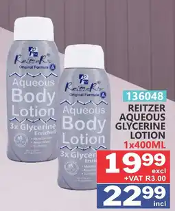 Arrow Cash And Carry REITZER AQUEOUS GLYCERINE LOTION offer