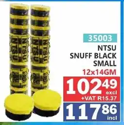 Arrow Cash And Carry NTSU SNUFF BLACK SMALL offer