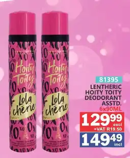 Arrow Cash And Carry Lentheric Hoity Toity Deodorant offer