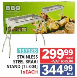 Arrow Cash And Carry BBQ Stainless Steel Braai Stand offer
