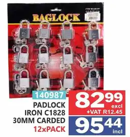 Arrow Cash And Carry Baglock padlock iron offer
