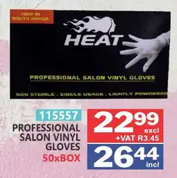 Arrow Cash And Carry HEAT PROFESSIONAL SALON VINYL GLOVES offer