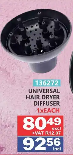 Arrow Cash And Carry Universal Hair Dryer Diffuser offer
