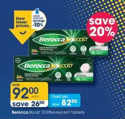 Clicks Berocca Boost 10 Effervescent Tablets offer