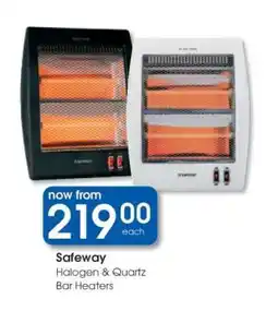Clicks Safeway Halogen & Quartz Bar Heaters offer