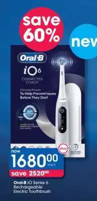 Clicks Oral-B iO Series 6 Rechargeable Electric Toothbrush offer