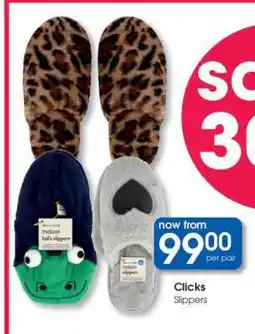 Clicks Clicks Slippers offer