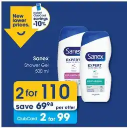 Clicks Sanex Shower Gel 500 ml offer