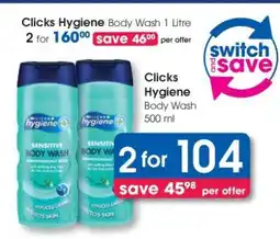 Clicks Clicks Hygiene Body Wash 500 ml offer